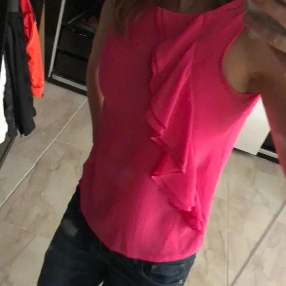 Pink ruffle tank from Bloomingdales - Picture 4 of 9